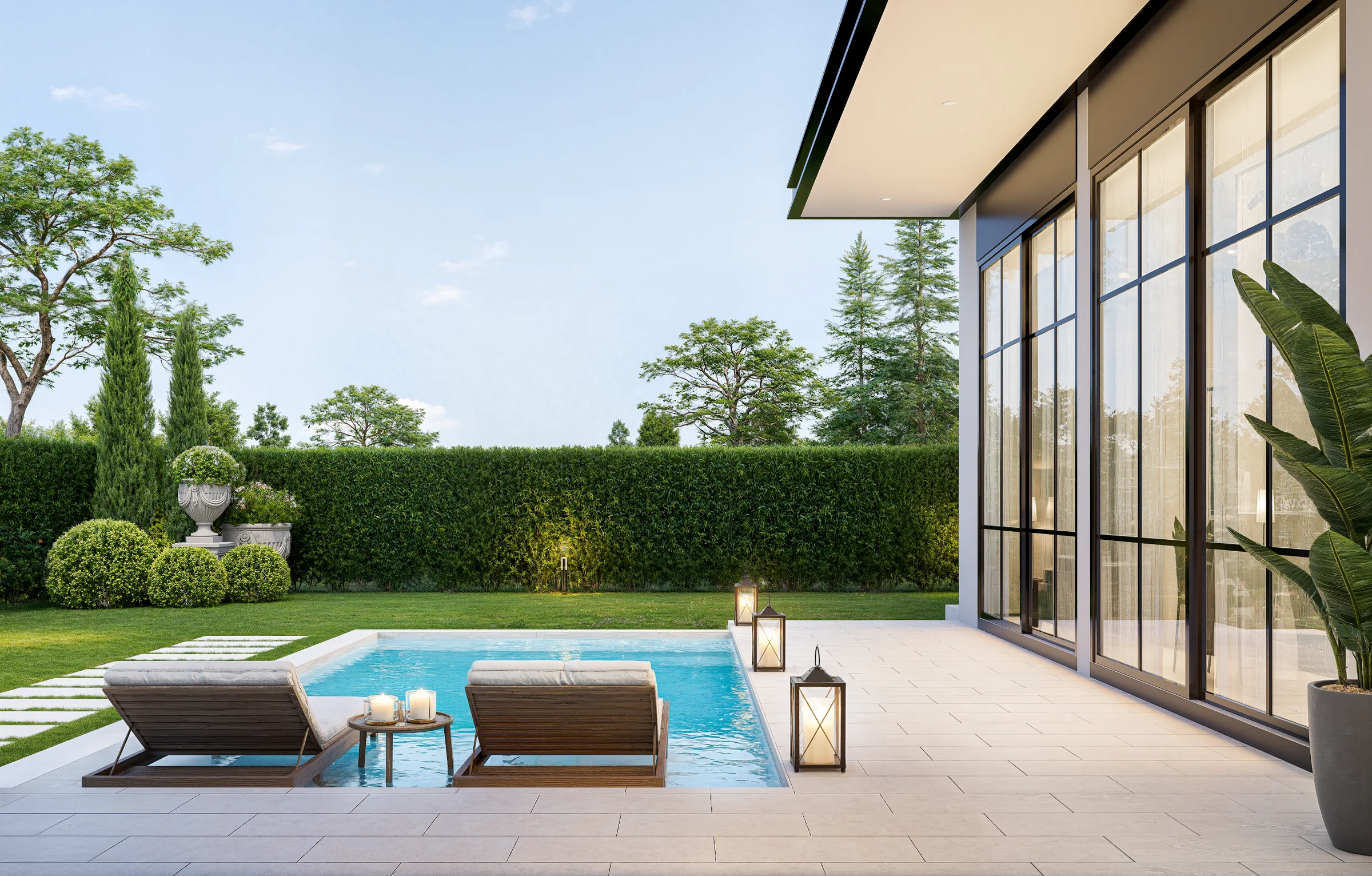 AURA private swimming pool and terrace